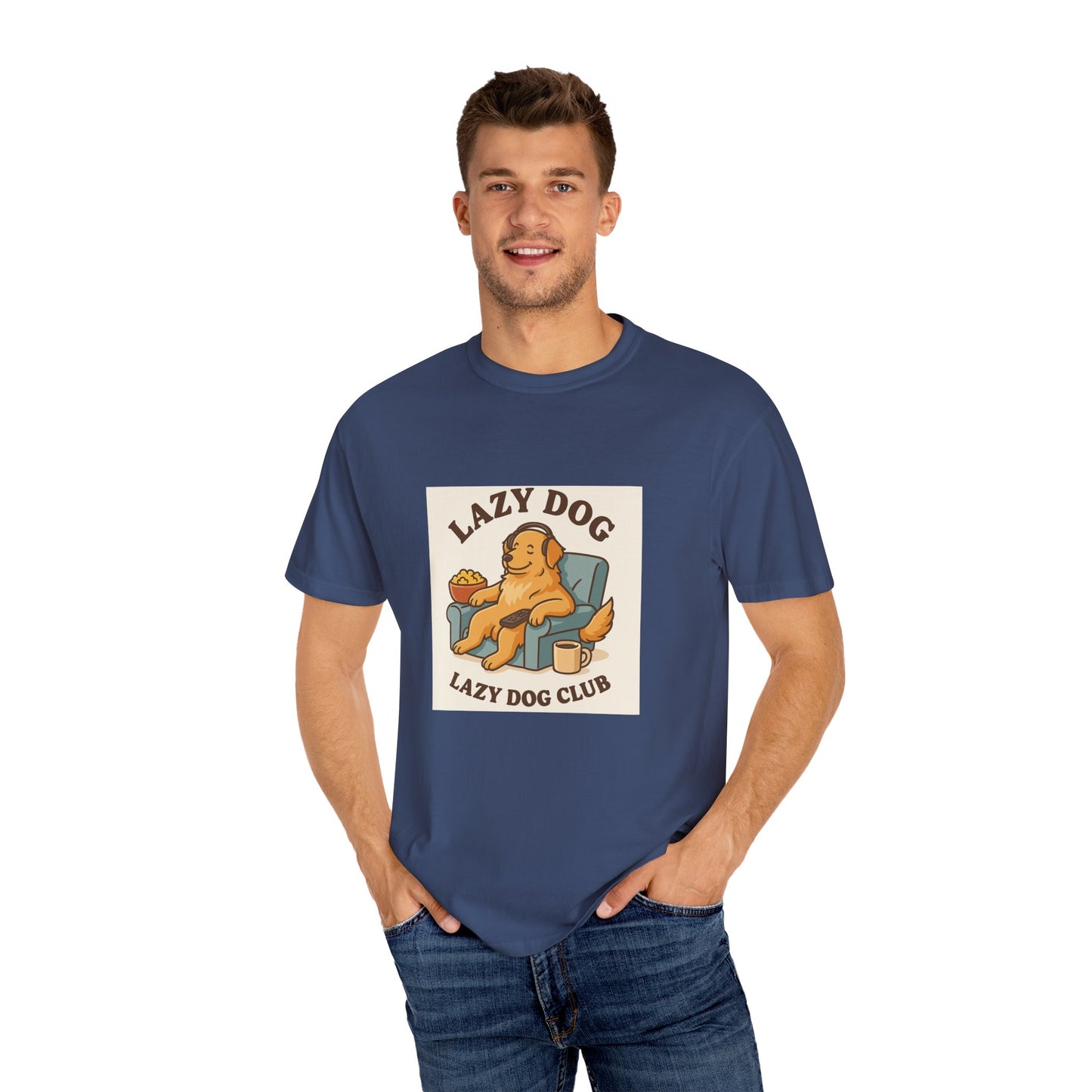 Lazy Dog Club Unisex T-Shirt - Comfy Casual Wear for Pet Lovers, Funny Dog Shirt, Gift for Dog Owners, Relaxed Fit Tee