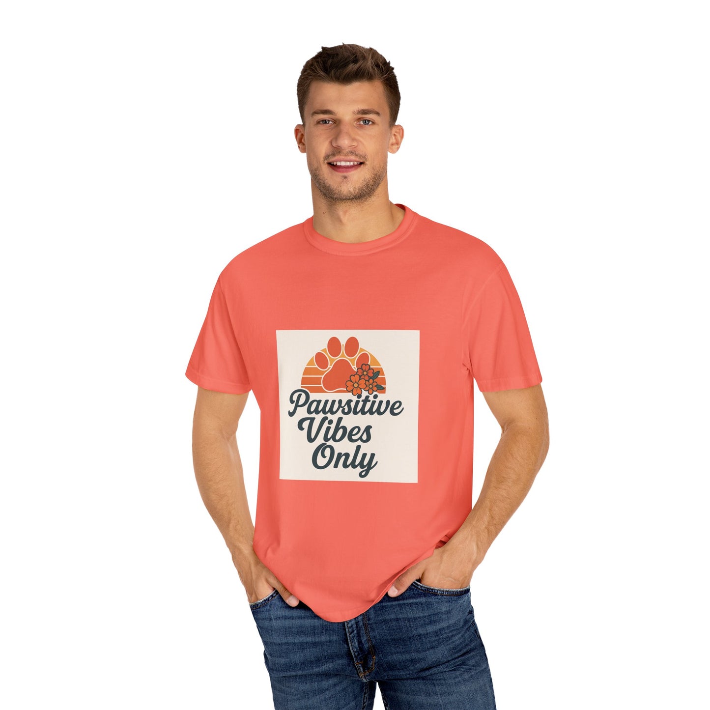 Pawsitive Vibes Only Unisex T-Shirt - Fun Pet Lover Tee