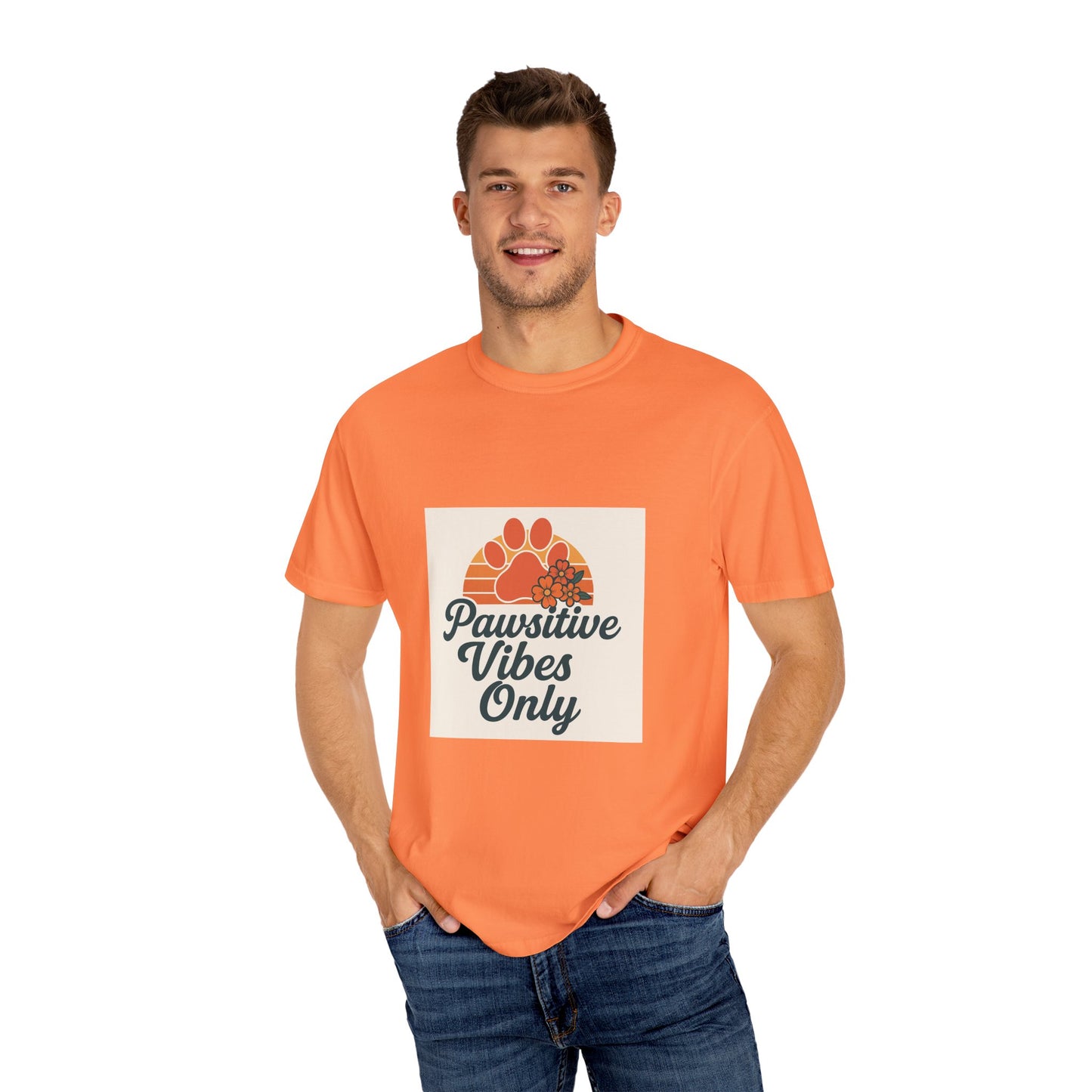 Pawsitive Vibes Only Unisex T-Shirt - Fun Pet Lover Tee