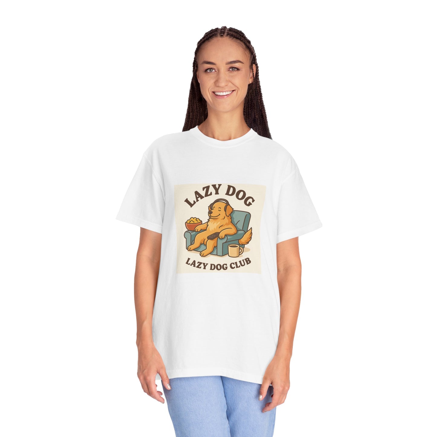Lazy Dog Club Unisex T-Shirt - Comfy Casual Wear for Pet Lovers, Funny Dog Shirt, Gift for Dog Owners, Relaxed Fit Tee