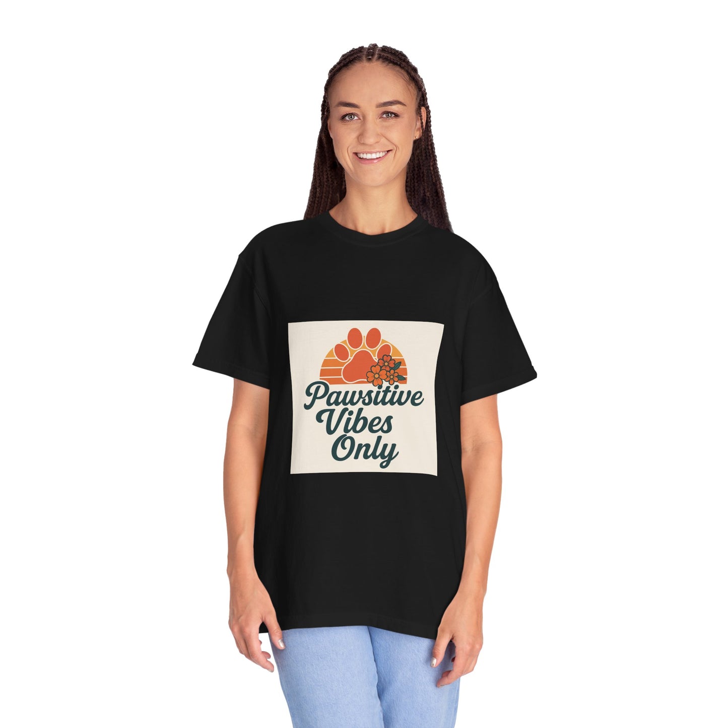 Pawsitive Vibes Only Unisex T-Shirt - Fun Pet Lover Tee