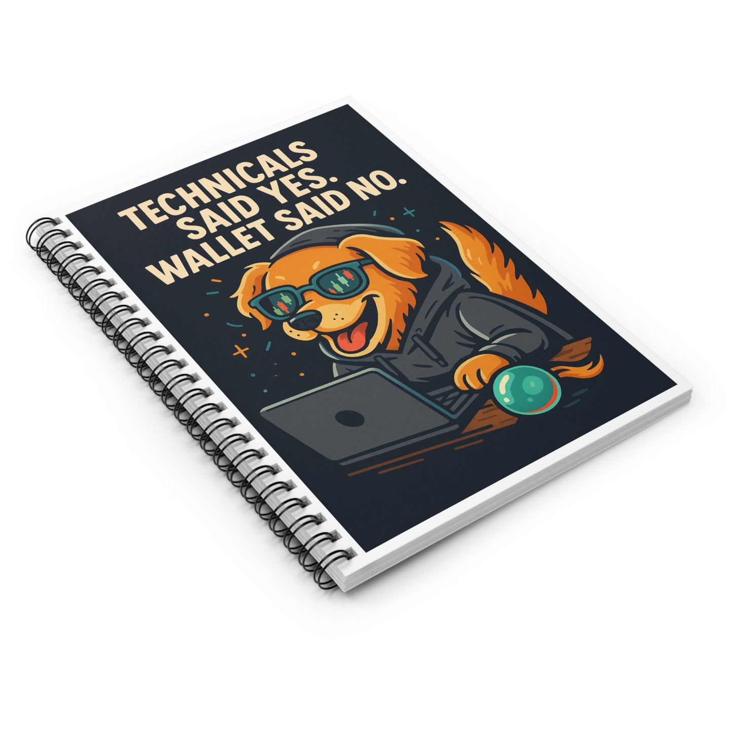 Dog-Themed Spiral Notebook for Tech Lovers, Cute Dog Journal, Gift for Pet Owners, Funny Dog Lover Stationery, Humor Notepad