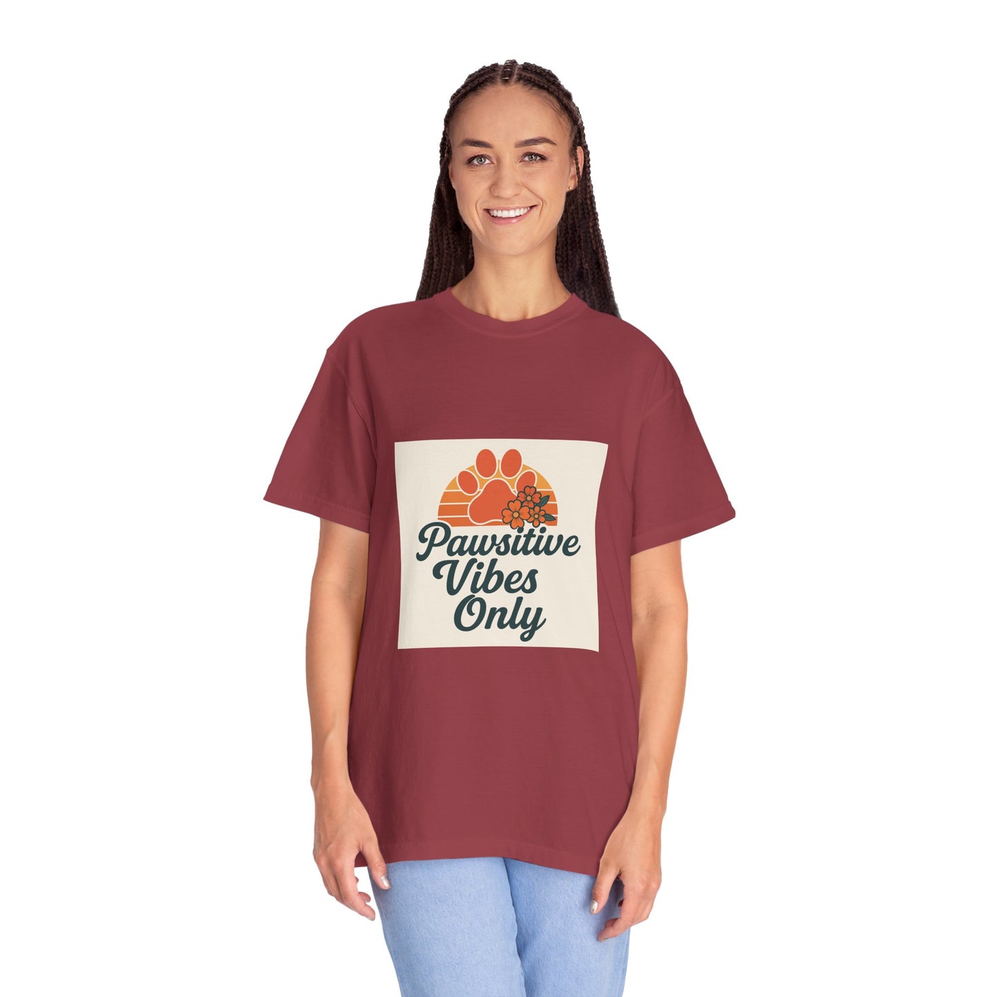 Pawsitive Vibes Only Unisex T-Shirt - Fun Pet Lover Tee