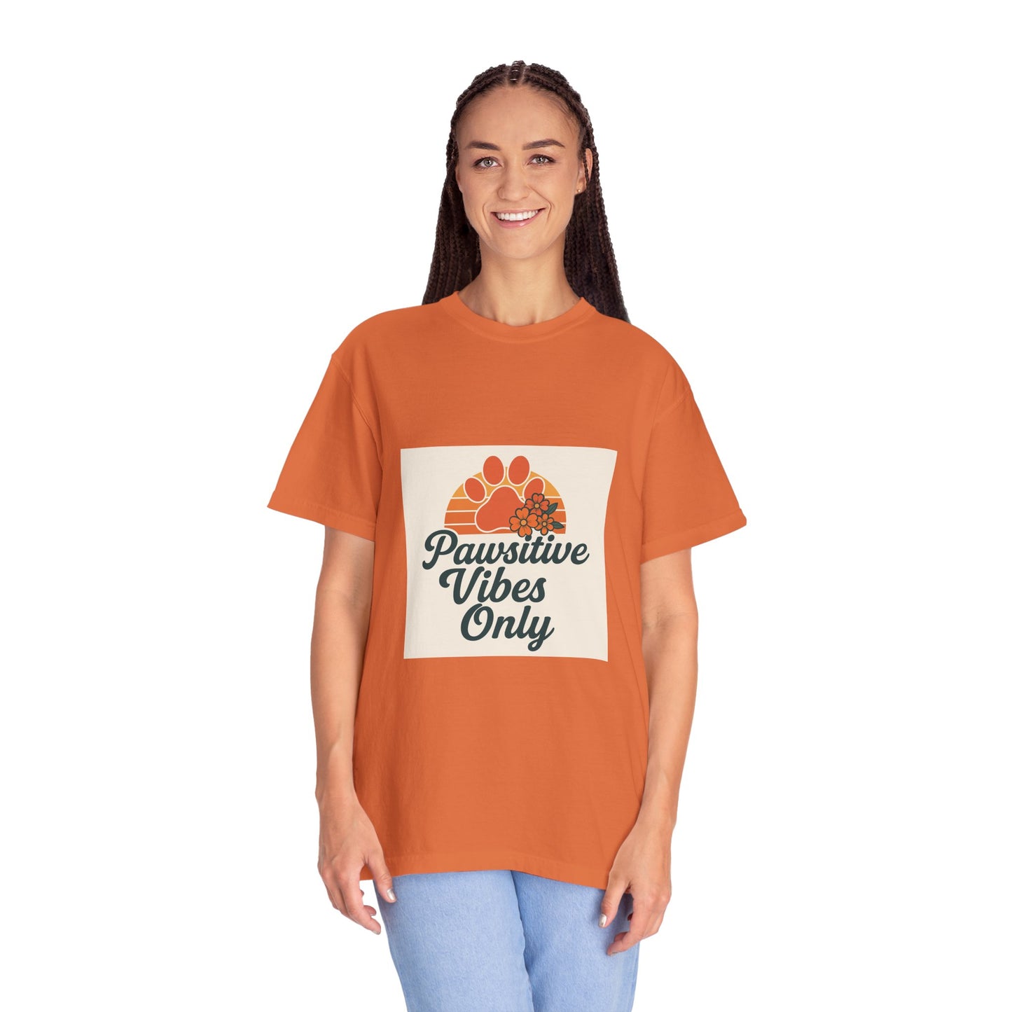 Pawsitive Vibes Only Unisex T-Shirt - Fun Pet Lover Tee