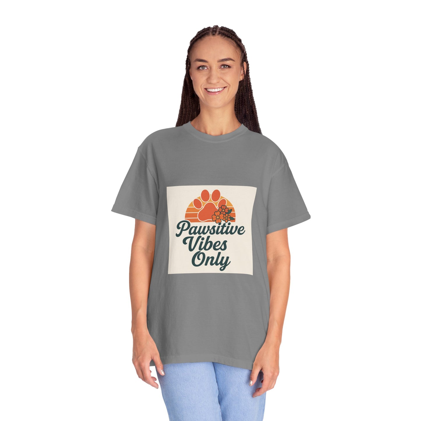 Pawsitive Vibes Only Unisex T-Shirt - Fun Pet Lover Tee
