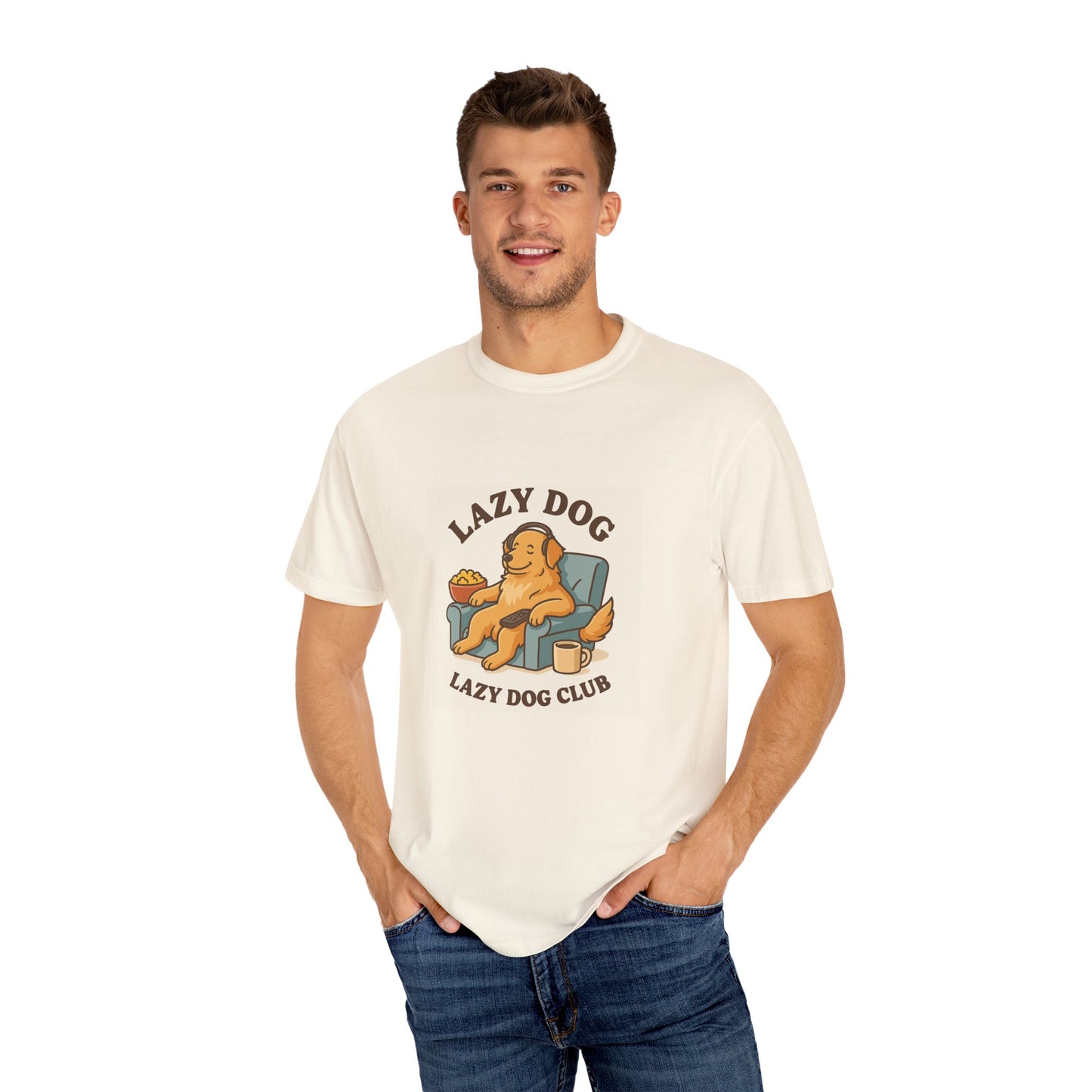 Lazy Dog Club Unisex T-Shirt - Comfy Casual Wear for Pet Lovers, Funny Dog Shirt, Gift for Dog Owners, Relaxed Fit Tee