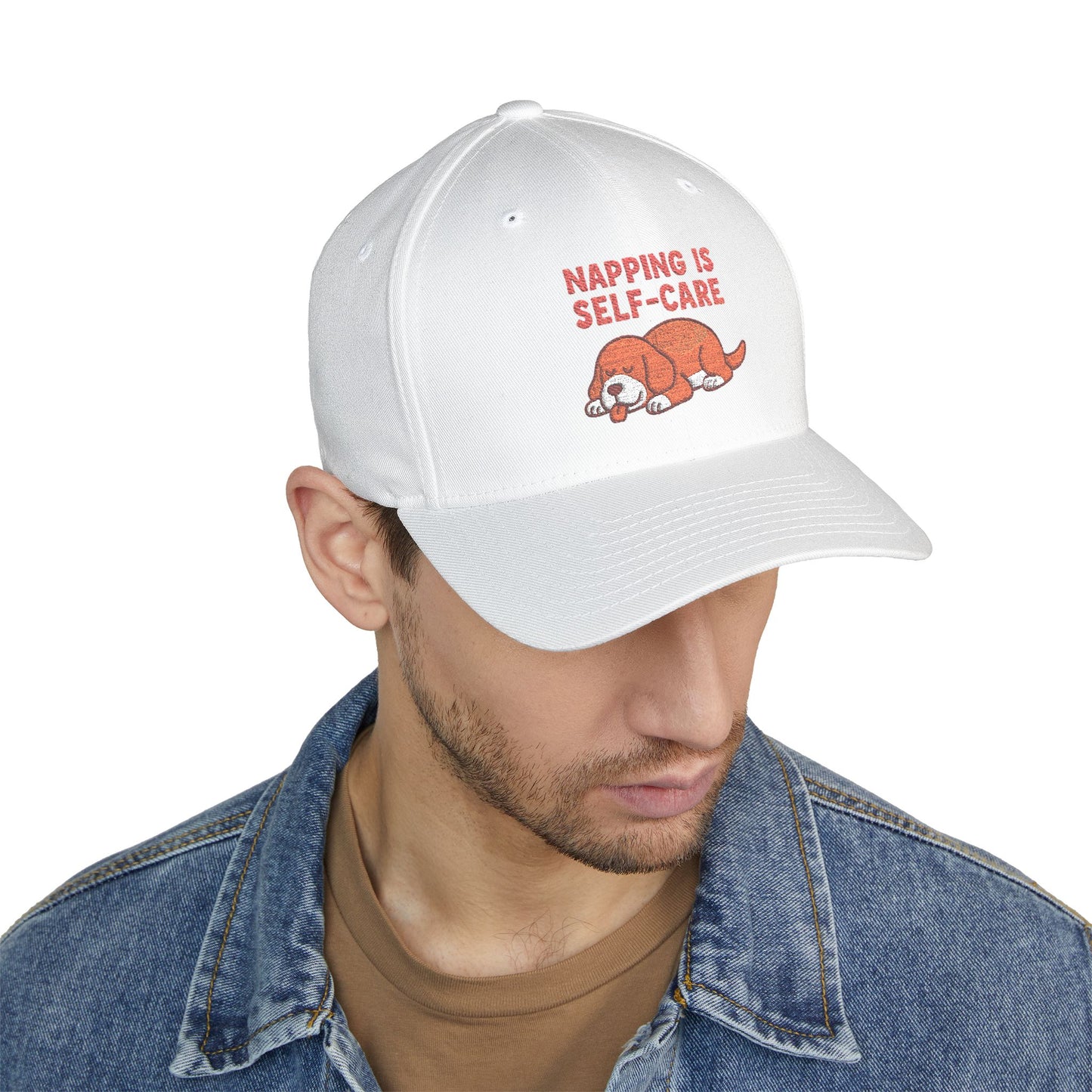 Napping is Self-Care Cap - Relaxed Structured Baseball Hat, Gift for Nappers, Self-Care Merch, Relaxation Cap, Bedtime Accessory