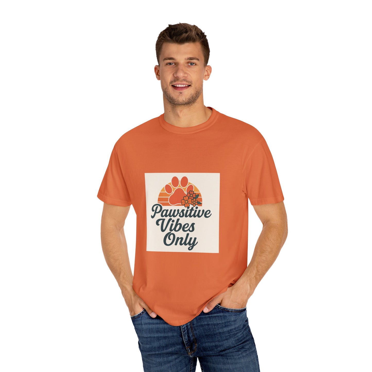 Pawsitive Vibes Only Unisex T-Shirt - Fun Pet Lover Tee