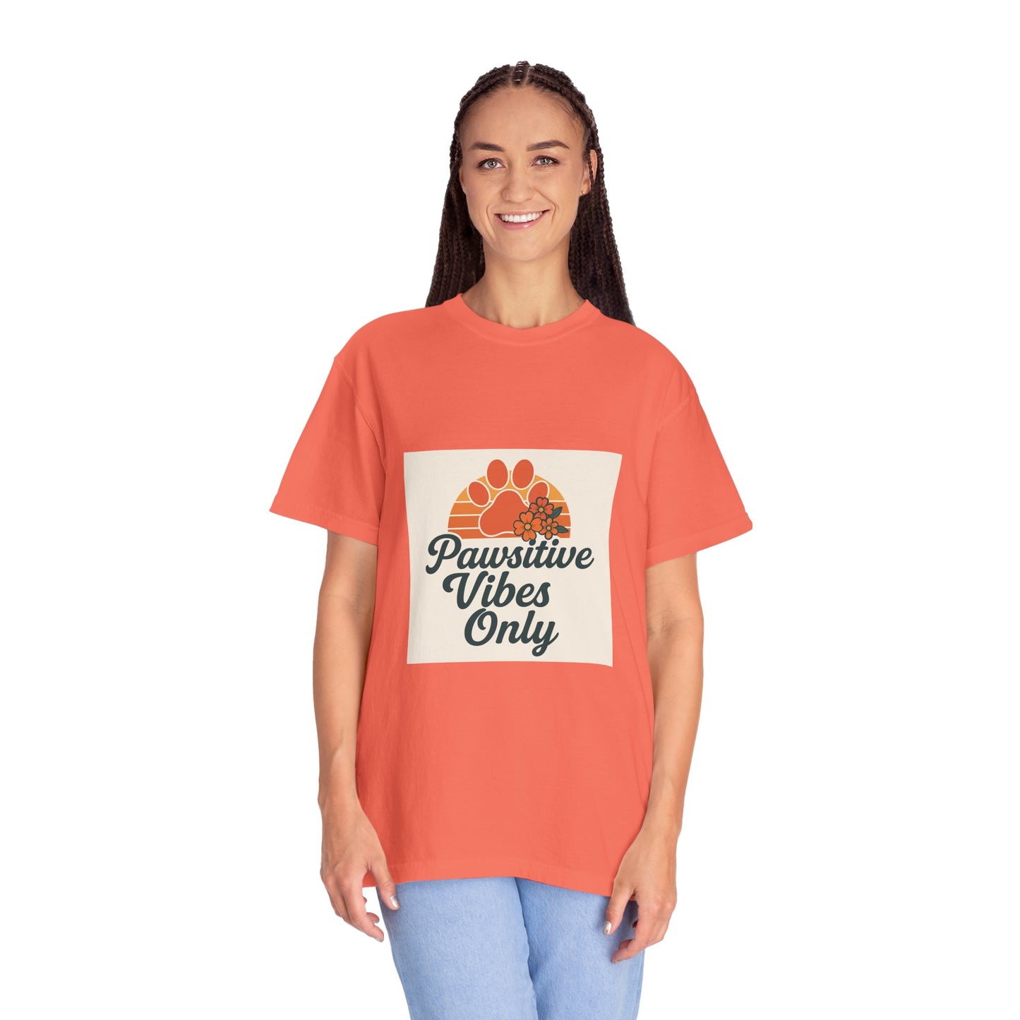 Pawsitive Vibes Only Unisex T-Shirt - Fun Pet Lover Tee