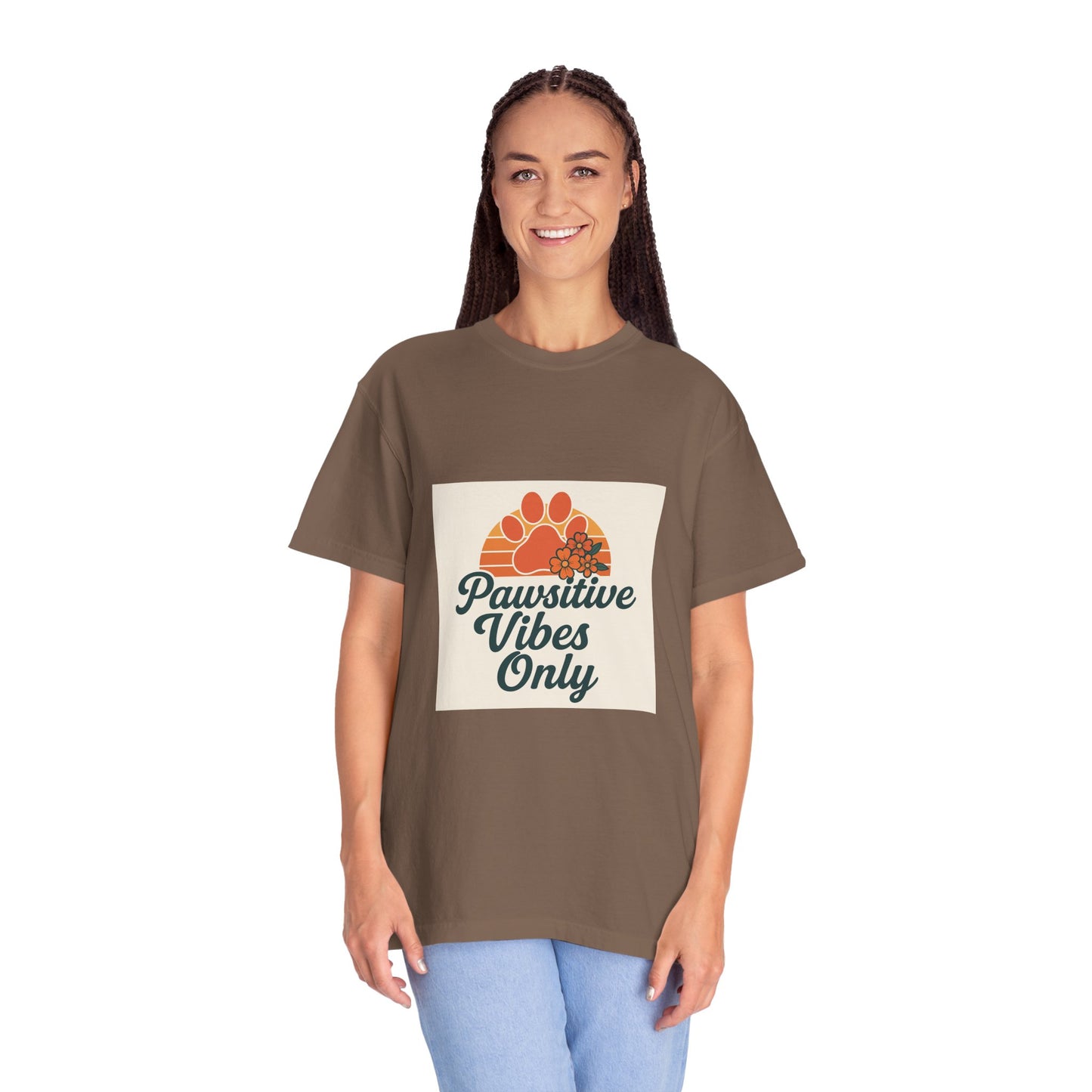 Pawsitive Vibes Only Unisex T-Shirt - Fun Pet Lover Tee