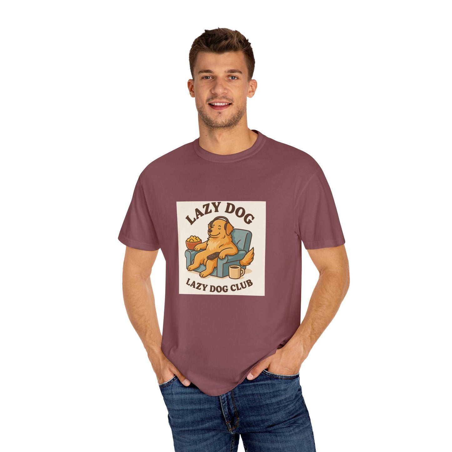 Lazy Dog Club Unisex T-Shirt - Comfy Casual Wear for Pet Lovers, Funny Dog Shirt, Gift for Dog Owners, Relaxed Fit Tee