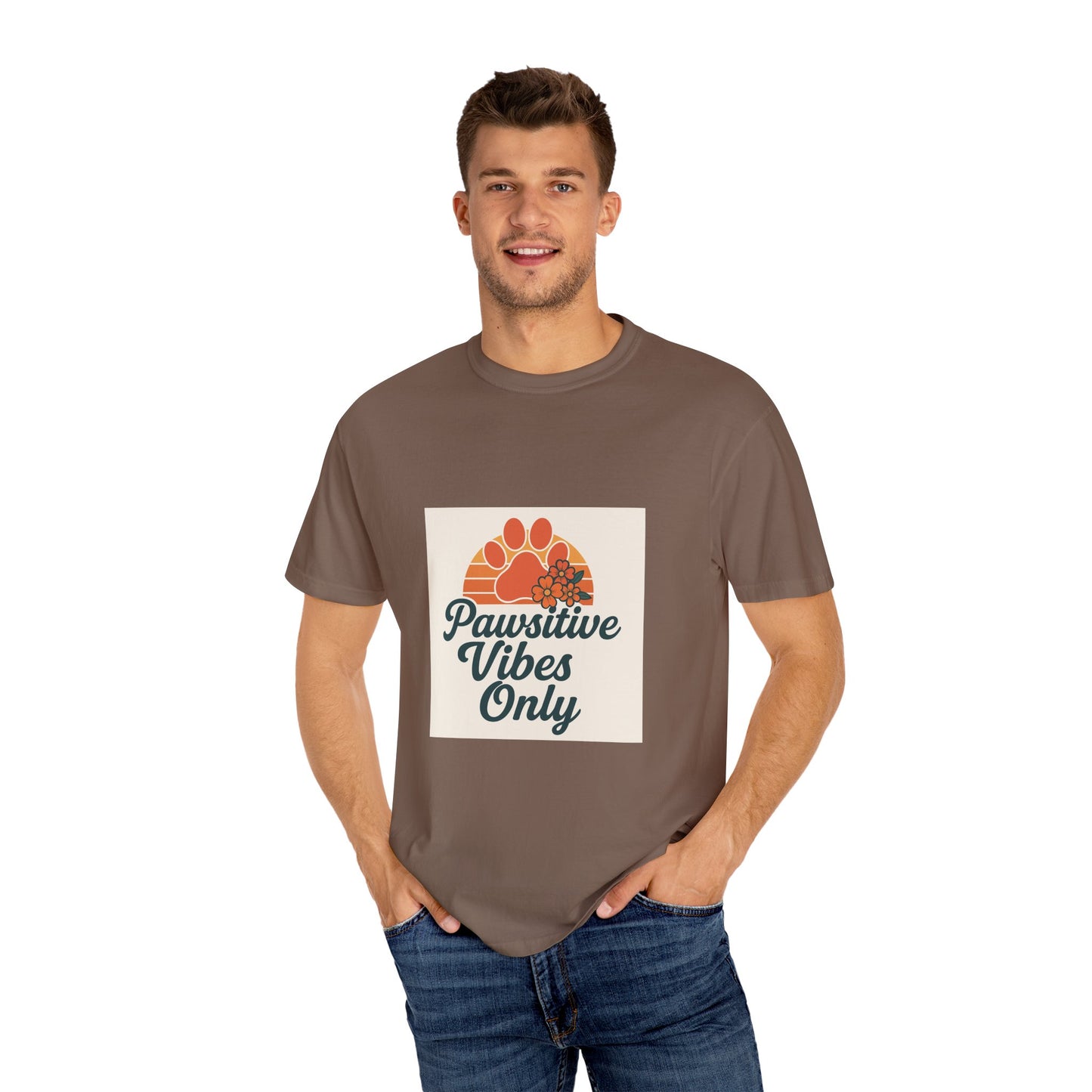 Pawsitive Vibes Only Unisex T-Shirt - Fun Pet Lover Tee