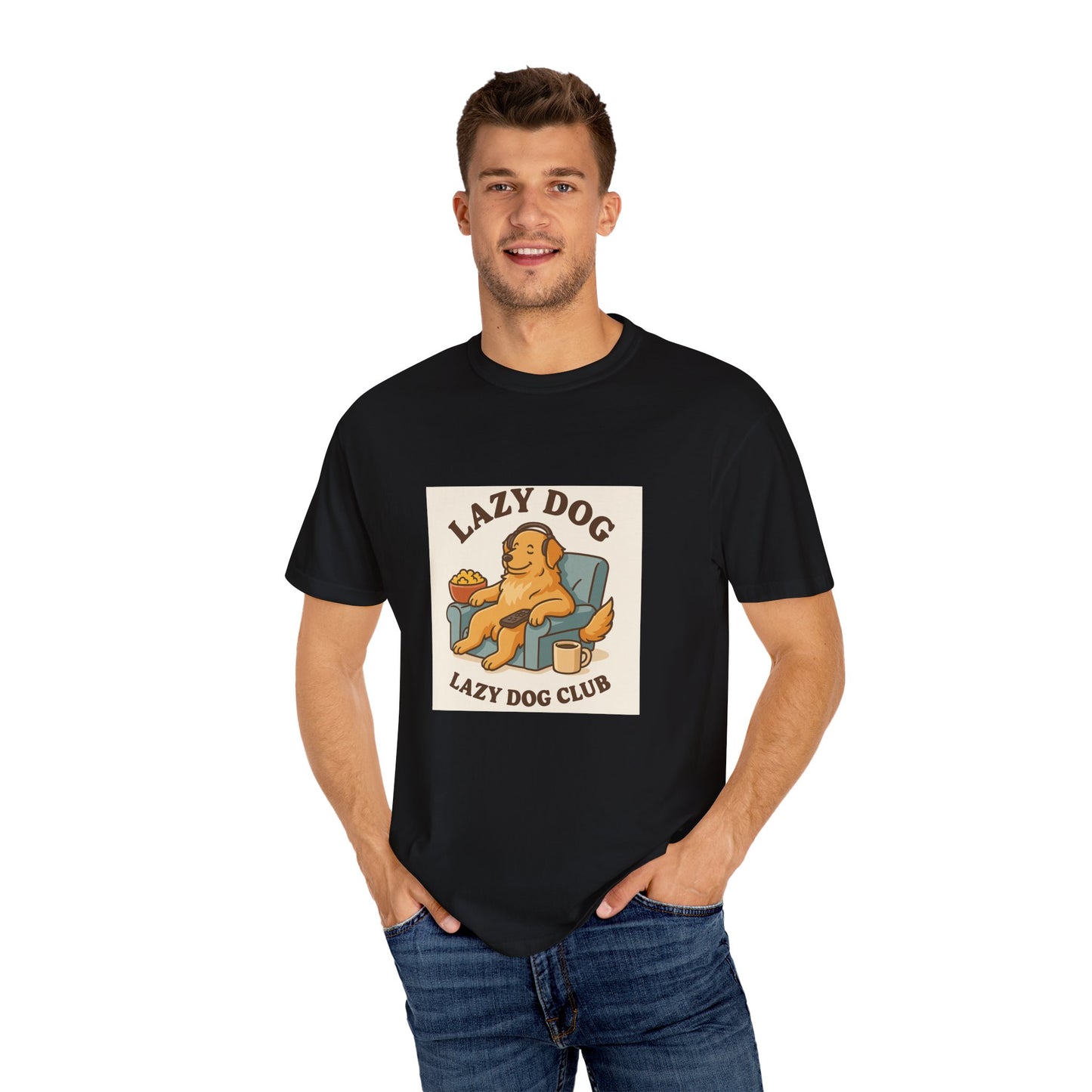 Lazy Dog Club Unisex T-Shirt - Comfy Casual Wear for Pet Lovers, Funny Dog Shirt, Gift for Dog Owners, Relaxed Fit Tee