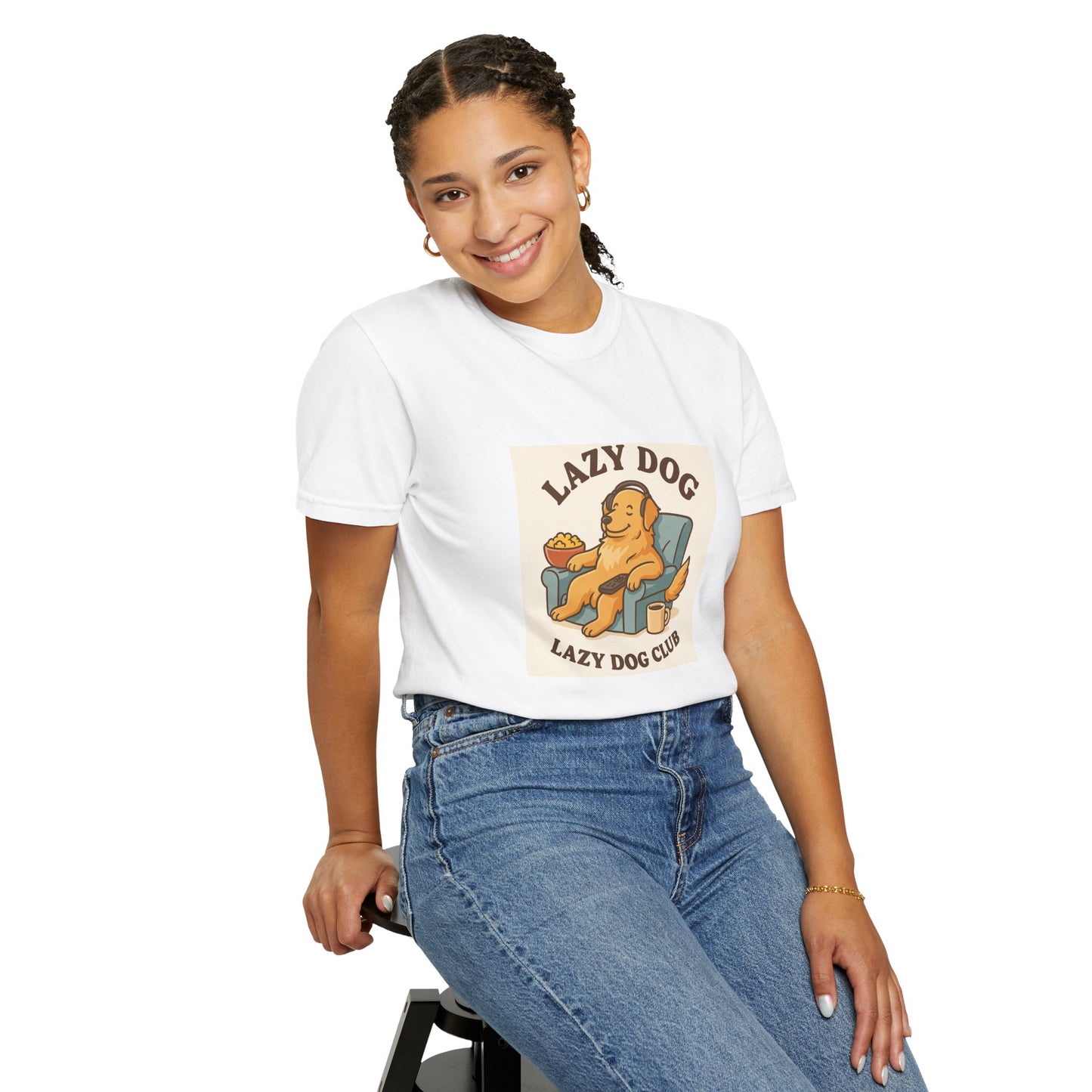Lazy Dog Club Unisex T-Shirt - Comfy Casual Wear for Pet Lovers, Funny Dog Shirt, Gift for Dog Owners, Relaxed Fit Tee