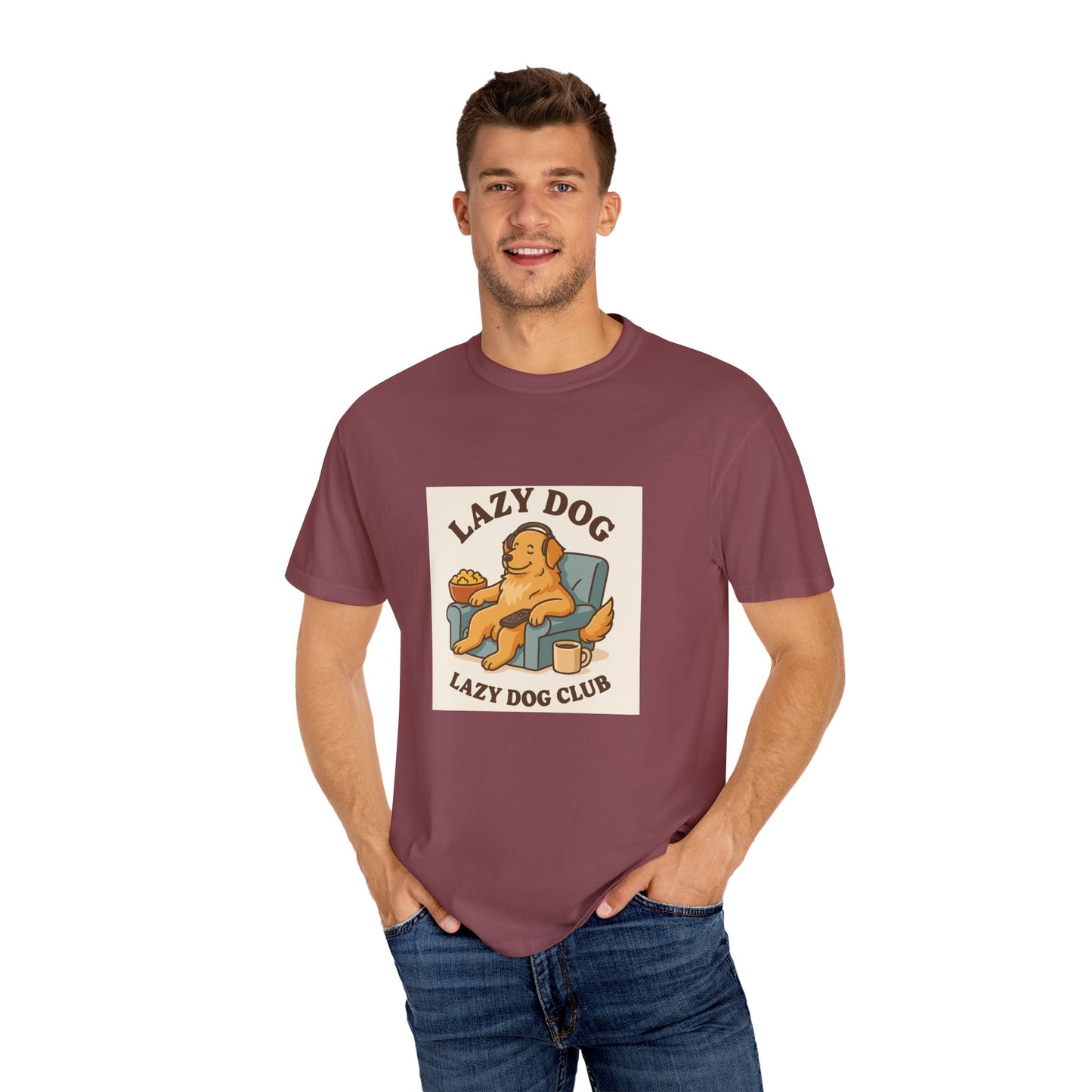 Lazy Dog Club Unisex T-Shirt - Comfy Casual Wear for Pet Lovers, Funny Dog Shirt, Gift for Dog Owners, Relaxed Fit Tee