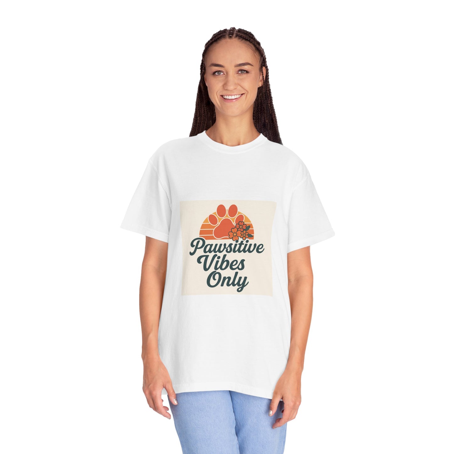 Pawsitive Vibes Only Unisex T-Shirt - Fun Pet Lover Tee