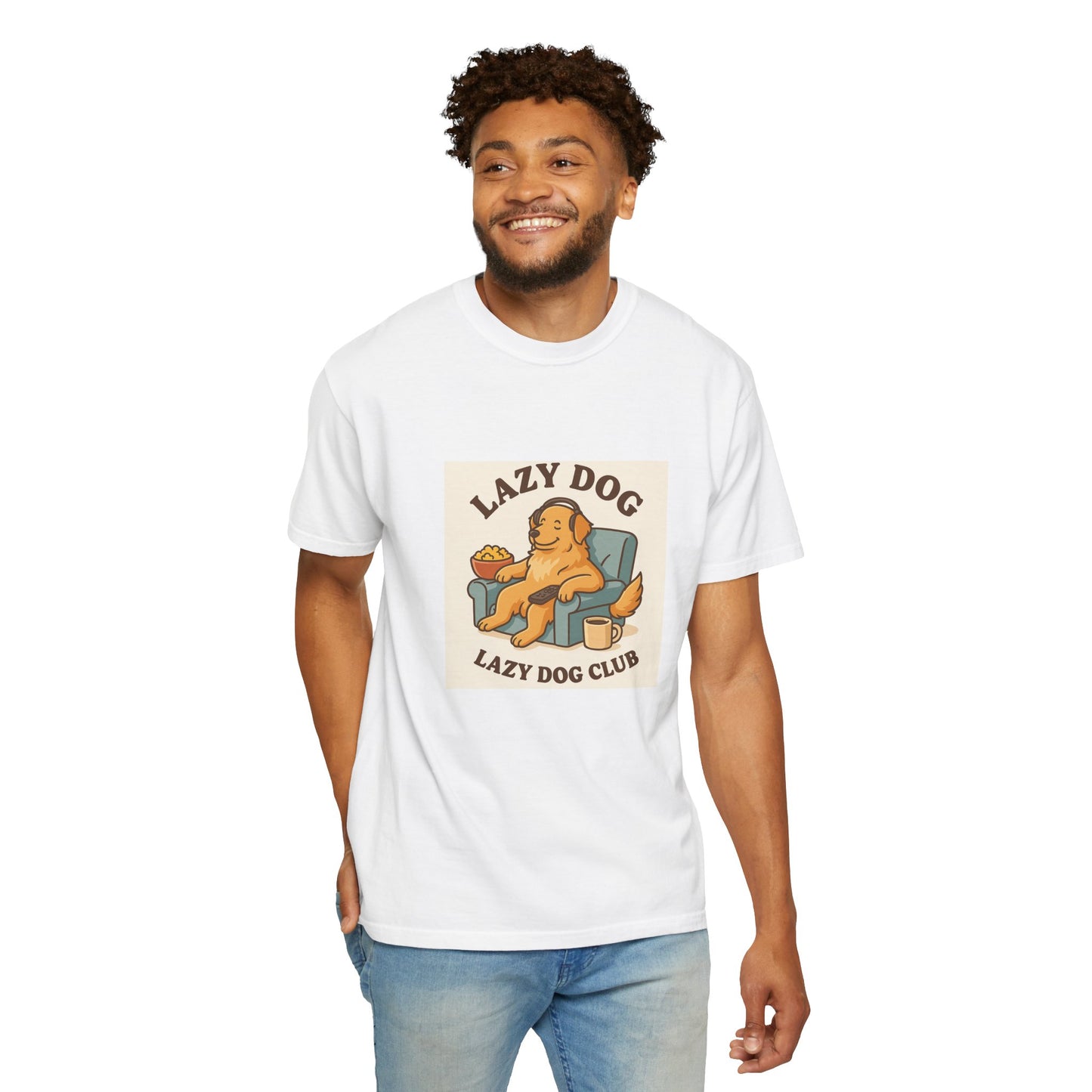 Lazy Dog Club Unisex T-Shirt - Comfy Casual Wear for Pet Lovers, Funny Dog Shirt, Gift for Dog Owners, Relaxed Fit Tee
