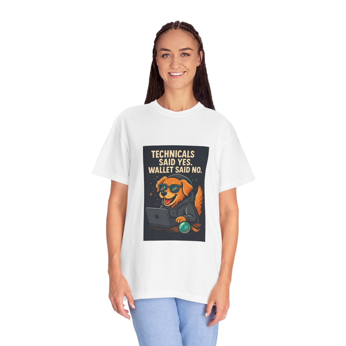 Funny Dog Graphic T-Shirt - "Technicals Said Yes, Wallet Said No" - Unisex Apparel