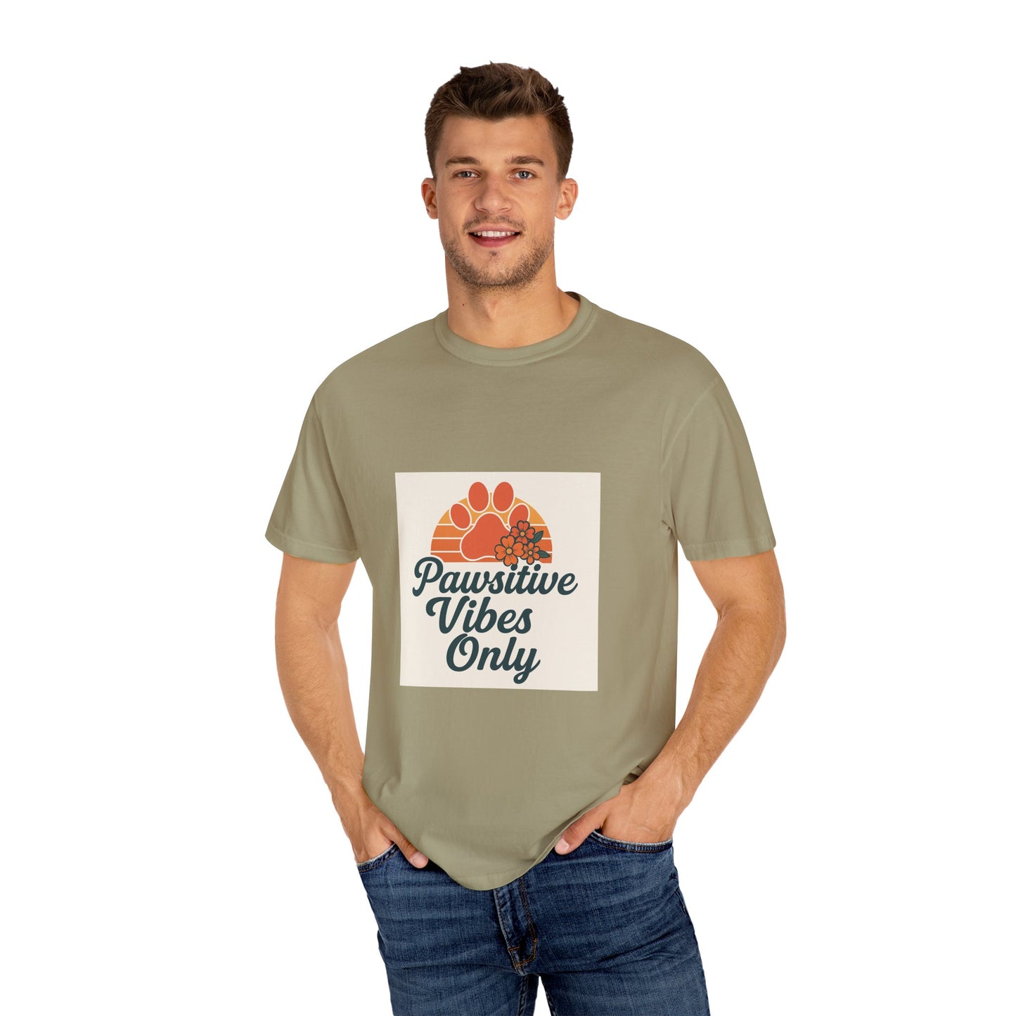 Pawsitive Vibes Only Unisex T-Shirt - Fun Pet Lover Tee