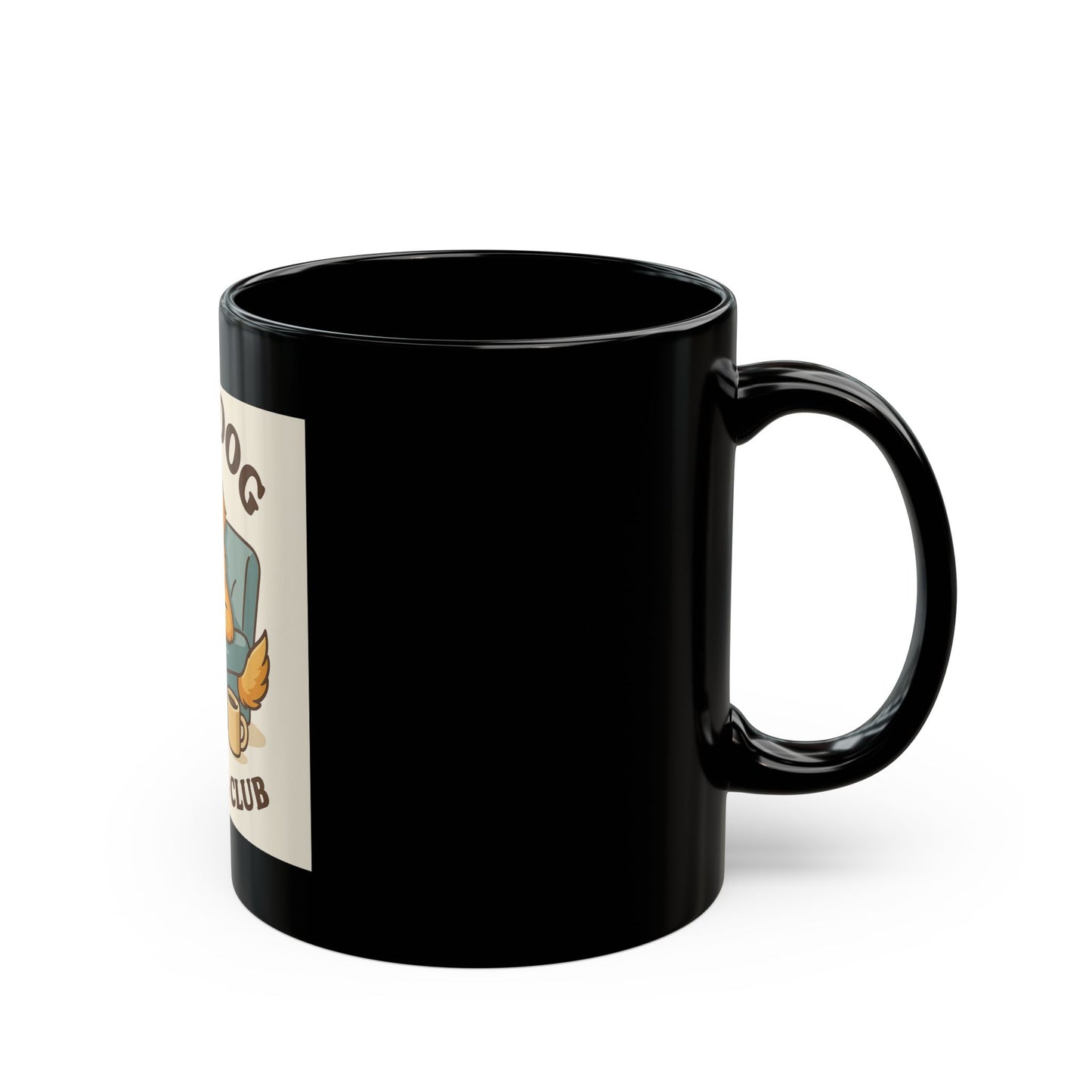 Lazy Dog Club Mug, Black Coffee Mug, Dog Lover Gift, Pet Owner Mug, Funny Dog Mug, Dog Mom Gift, Cozy Home Decor