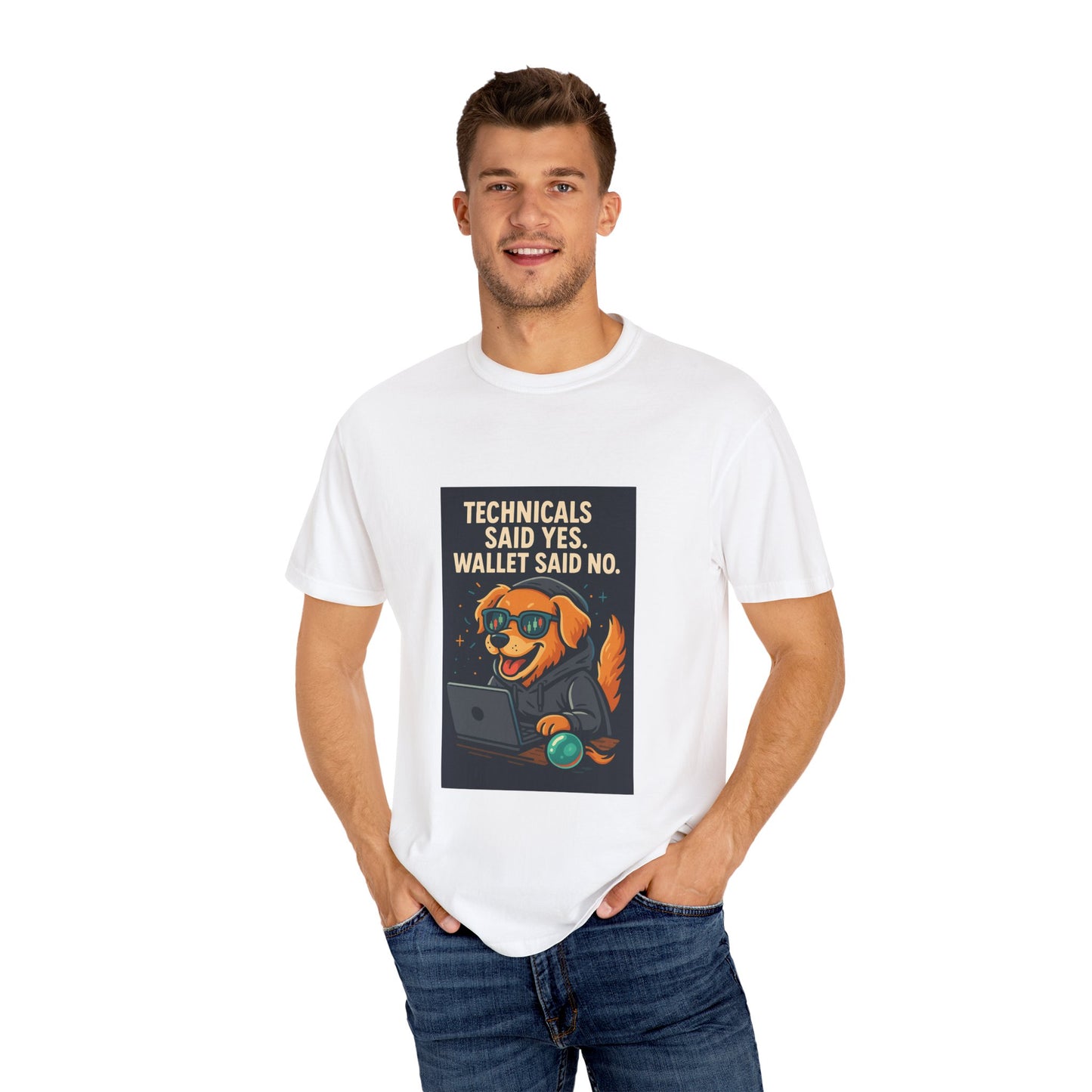 Funny Dog Graphic T-Shirt - "Technicals Said Yes, Wallet Said No" - Unisex Apparel