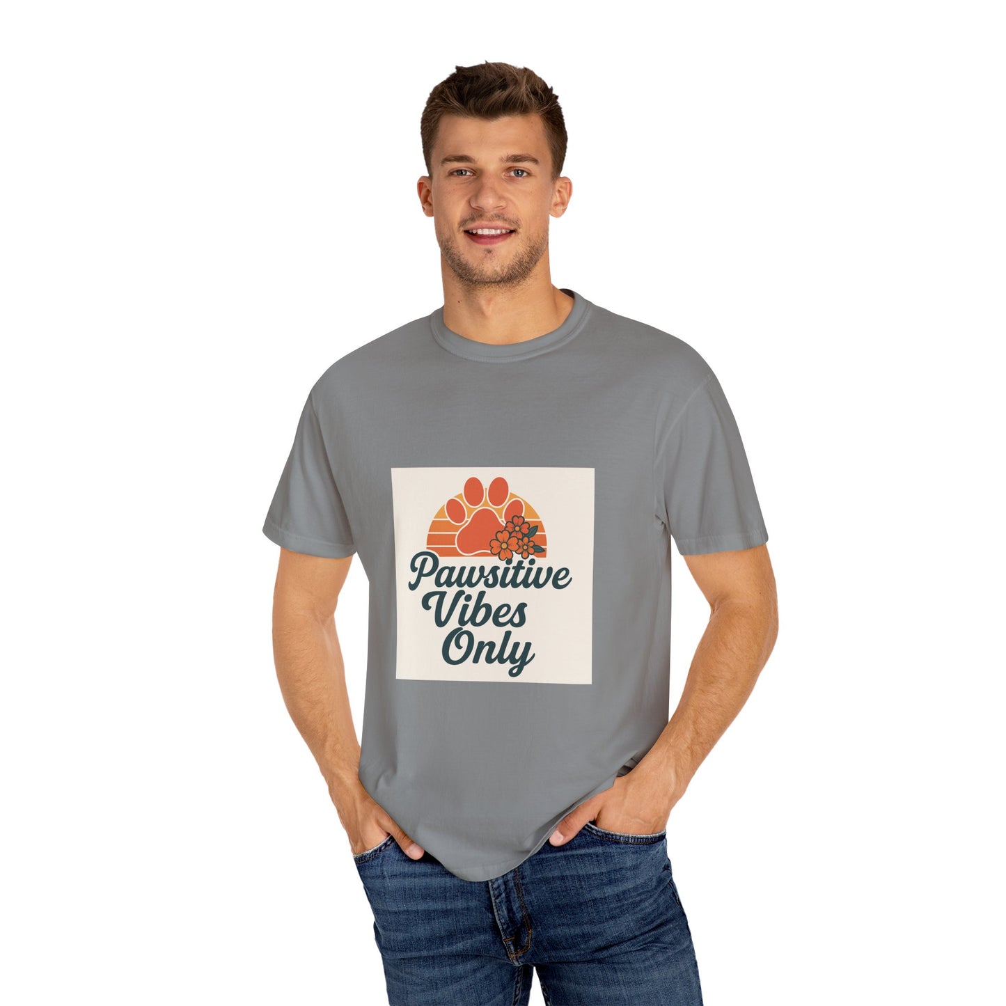 Pawsitive Vibes Only Unisex T-Shirt - Fun Pet Lover Tee