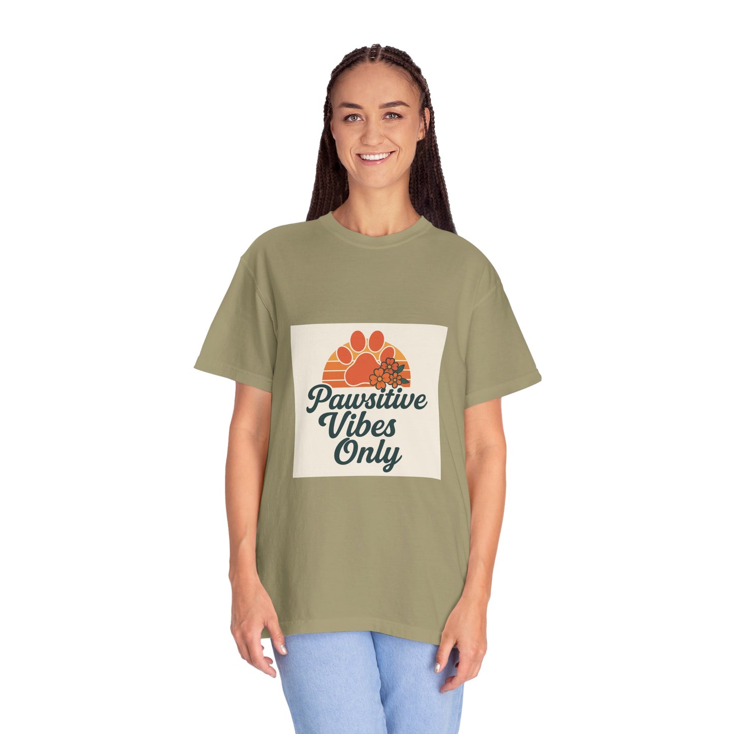 Pawsitive Vibes Only Unisex T-Shirt - Fun Pet Lover Tee