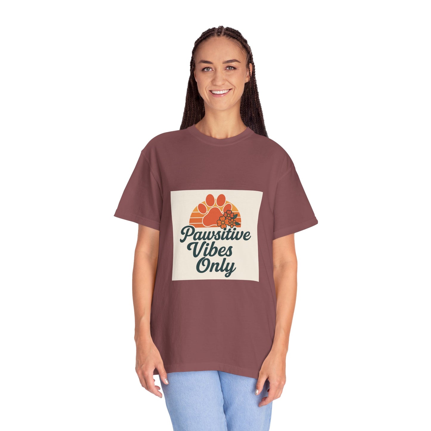 Pawsitive Vibes Only Unisex T-Shirt - Fun Pet Lover Tee