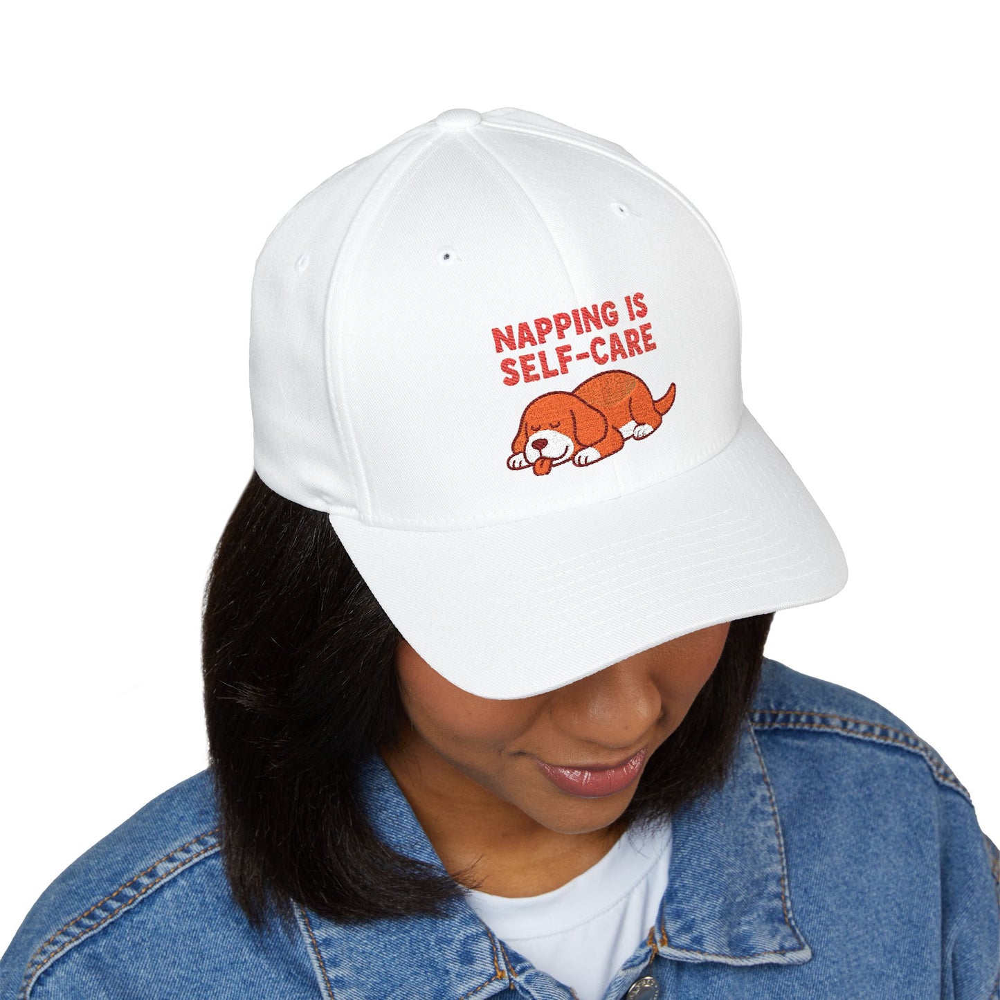 Napping is Self-Care Cap - Relaxed Structured Baseball Hat, Gift for Nappers, Self-Care Merch, Relaxation Cap, Bedtime Accessory