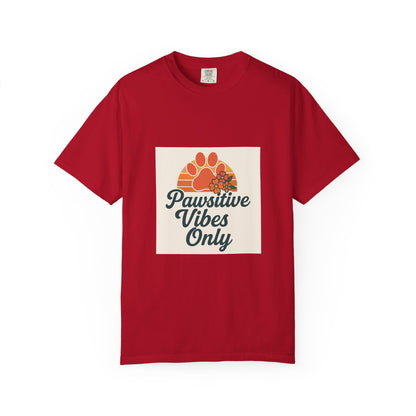 Pawsitive Vibes Only Unisex T-Shirt - Fun Pet Lover Tee