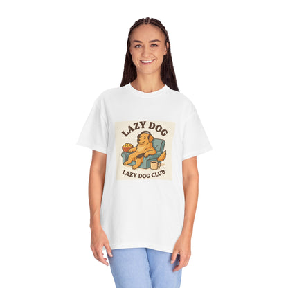 Lazy Dog Club Unisex T-Shirt - Comfy Casual Wear for Pet Lovers, Funny Dog Shirt, Gift for Dog Owners, Relaxed Fit Tee