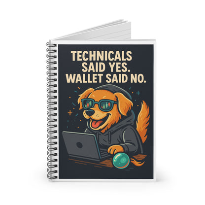 Dog-Themed Spiral Notebook for Tech Lovers, Cute Dog Journal, Gift for Pet Owners, Funny Dog Lover Stationery, Humor Notepad