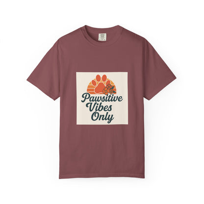 Pawsitive Vibes Only Unisex T-Shirt - Fun Pet Lover Tee