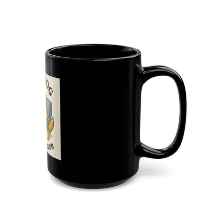 Lazy Dog Club Mug, Black Coffee Mug, Dog Lover Gift, Pet Owner Mug, Funny Dog Mug, Dog Mom Gift, Cozy Home Decor