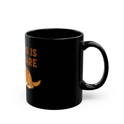 Napping is Self-Care Mug, Funny Dog Coffee Cup, Gift for Dog Lovers, Self-Care Reminder Mug, 11oz 15oz Black Coffee Mug