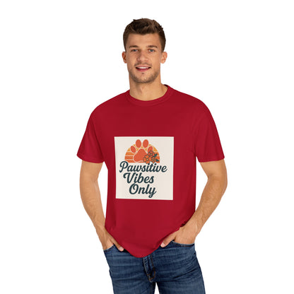 Pawsitive Vibes Only Unisex T-Shirt - Fun Pet Lover Tee