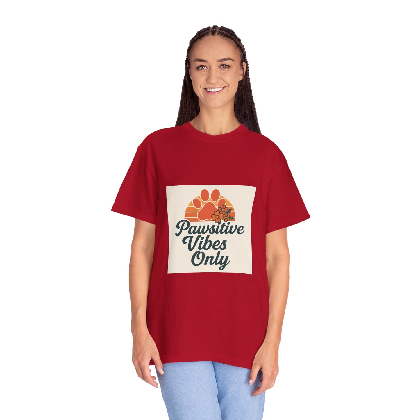 Pawsitive Vibes Only Unisex T-Shirt - Fun Pet Lover Tee