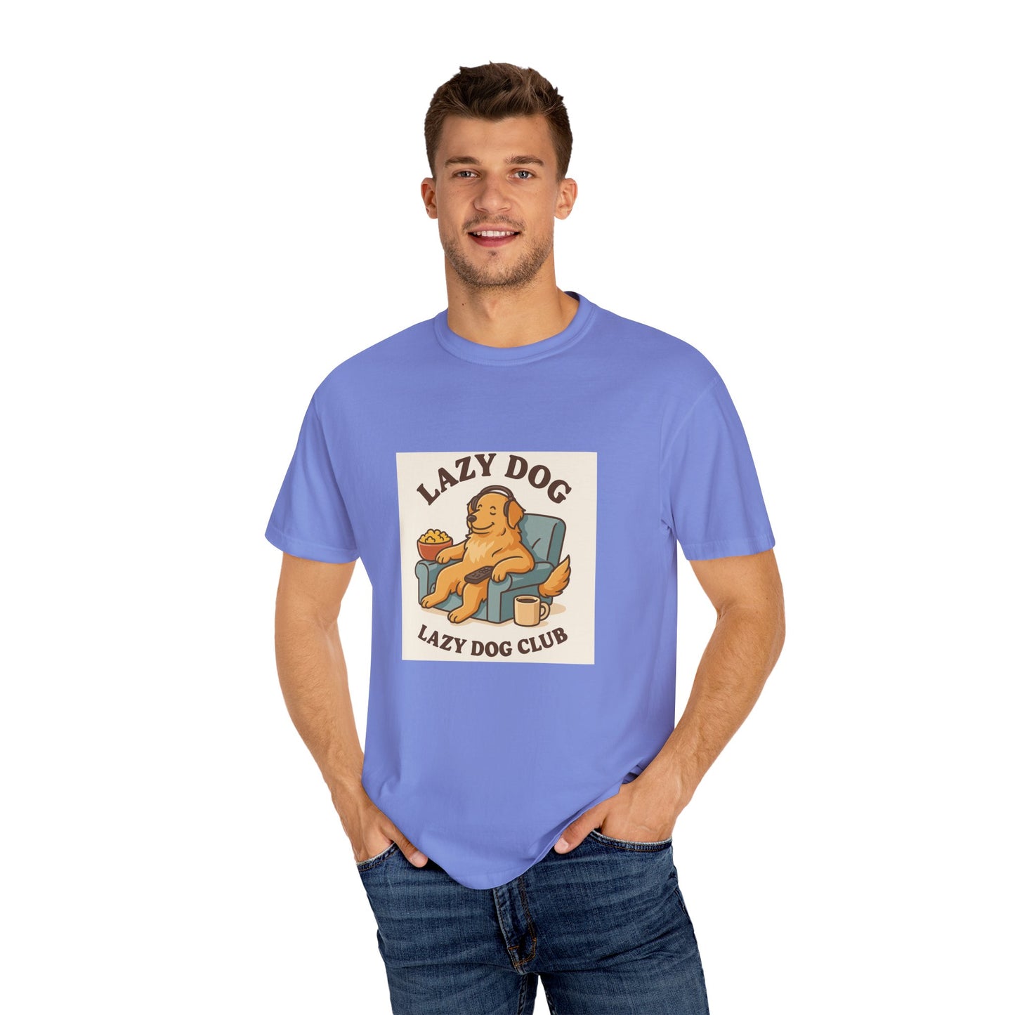 Lazy Dog Club Unisex T-Shirt - Comfy Casual Wear for Pet Lovers, Funny Dog Shirt, Gift for Dog Owners, Relaxed Fit Tee