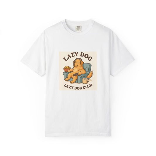 Lazy Dog Club Unisex T-Shirt - Comfy Casual Wear for Pet Lovers, Funny Dog Shirt, Gift for Dog Owners, Relaxed Fit Tee